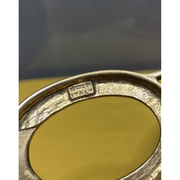 Abel Italy Vintage Brown Mock Croc Leather Adjustable Gold Plated Belt Size L main image 4